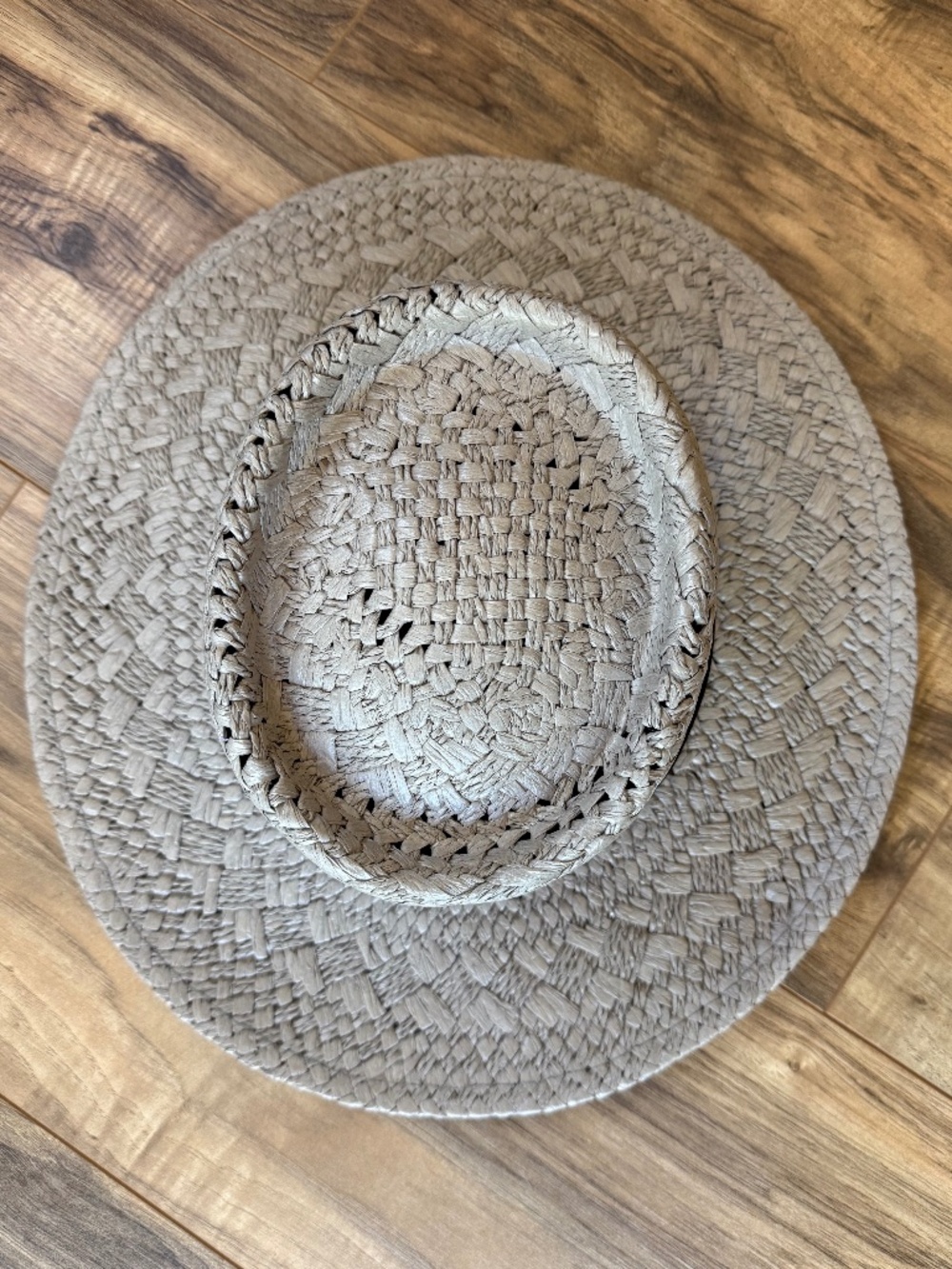 Paper Straw Hat With Ribbon Trim - Picture 5 of 9